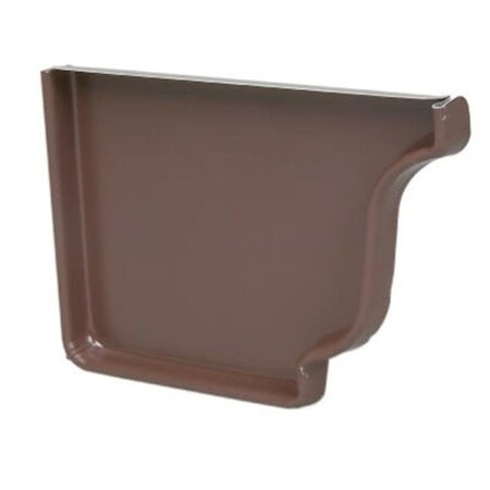 Amerimax Home Products Amerimax Home Products 1920519 4 in. Left Gutter End Cap; Brown - Galvanized Steel 160309